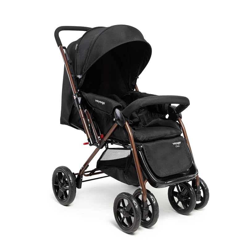 Carrinho De Bebê Choice Passeio Reversível e Retrátil Preto Bronze 1